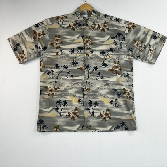Pierre Cardin Hawaiian style  tropical button downn shirt, size Large - Picture 1 of 10